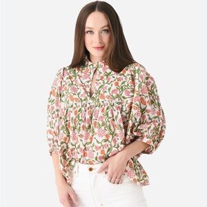 SLV Sur La Vague Zinnia Floral Top